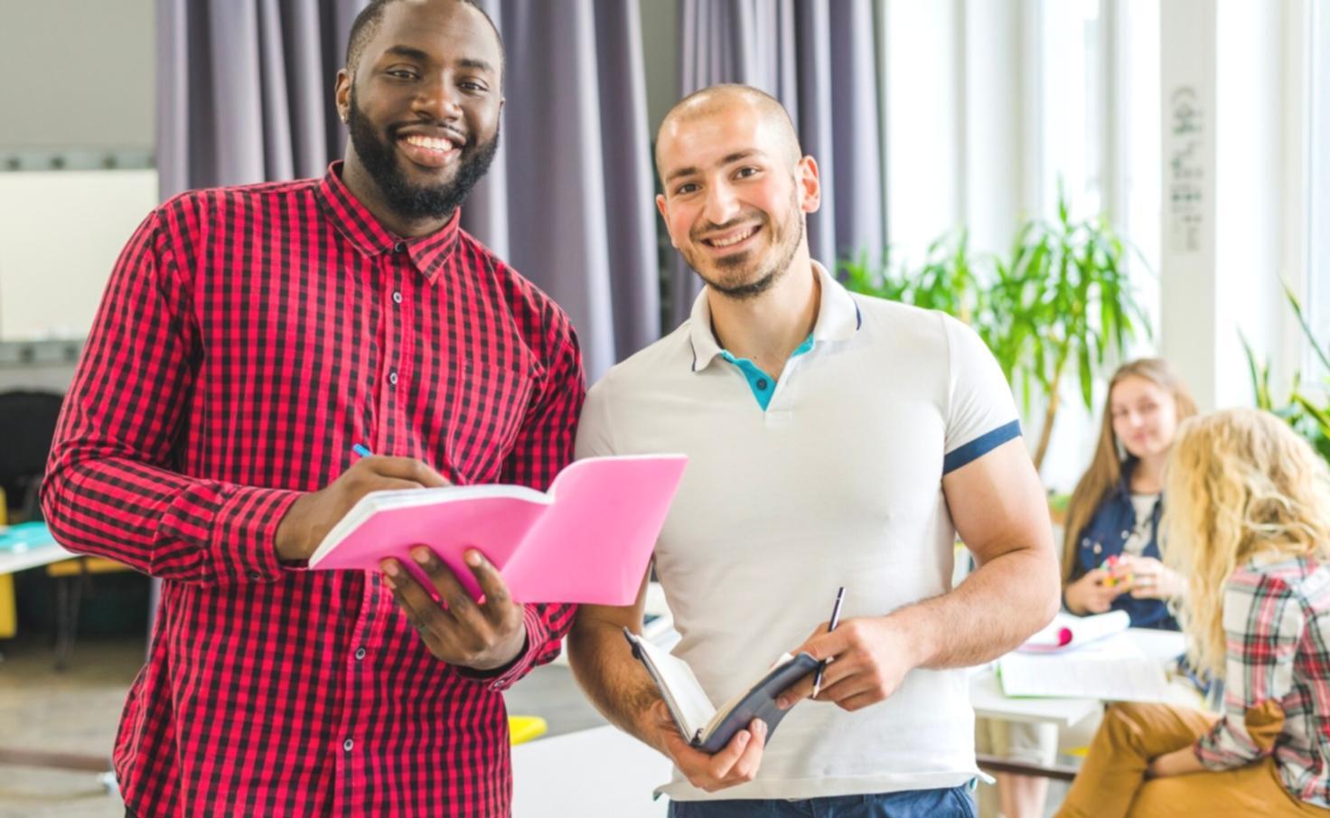 Australian family reviewing budget at kitchen table